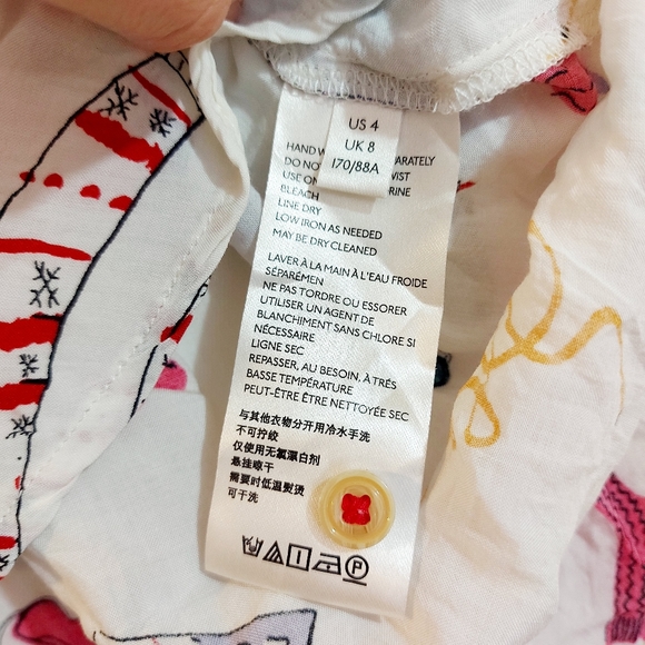 Maeve Anthro Snow Day Print Blouse - Picture 4 of 13